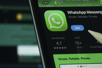 Dhaka, Bangladesh- 24 Oct 2025: A iPad screen displaying the WhatsApp app on App store