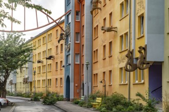 The artists' quarter Mandauer Glanz in Zittau, Upper Lusatia, Saxony, Germany