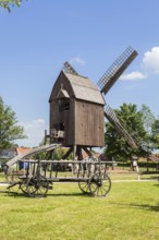 Historic windmill, European Bread Museum, Ebergötzen, District of Göttingen, Lower Saxony, Germany,