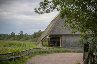 Naturum Nature Conservation Information Center at Vogelsee Tåkern, modern building with pitched