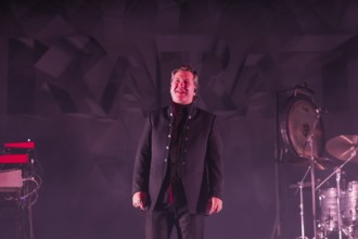 Claudius Dreilich, singer of Karat live on 50 years of KARAT tour in Berlin's Max-Schmeling-Halle