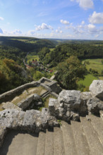 Castle ruins of Hohengundelfingen, ruins of a medieval hilltop castle, former headquarters of the