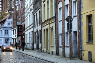 Houses in the historic old town of Stralsund, UNESCO World Heritage Site, Mecklenburg-Western
