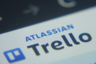 Dhaka, Bangladesh- 02 Dec 2025: A Close-up of a laptop screen is displaying the Trello web