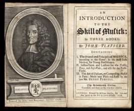 An Introduction to the Skill of Musick, a music theory and instruction book by John Playford, title