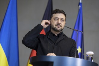 Volodymyr Zelensky (President of Ukraine) and Friedrich Merz (Chancellor of the Federal Republic of