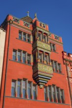 Exterior view of Red Town Hall, Market Square, Basel