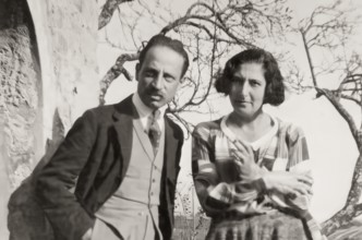 Rainer Maria Rilke, 1875 – 1926, Austrian poet and novelist with Baladine Klossowska, château de
