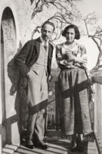 Rainer Maria Rilke, 1875 – 1926, Austrian poet and novelist with Baladine Klossowska, château de