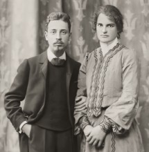 Rainer Maria Rilke, 1875 – 1926, Austrian poet and novelist with his wife sculptress Clara