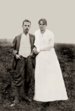 Rainer Maria Rilke, 1875 – 1926, Austrian poet and novelist with his wife, sculptress Clara