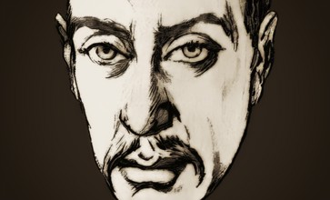 Portrait of Rainer Maria Rilke, 1875 – 1926, Austrian poet and novelist, based on a sketch,