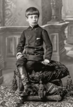 Portrait of Rainer Maria Rilke, 1875 – 1926, Austrian poet and novelist as a child, 1884, digitally