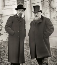 Rainer Maria Rilke together with Auguste Rodin, Meudon, France, 1905, digitally optimized