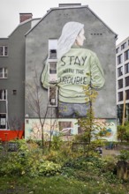 Trendy district with graffiti in the Gängeviertel, Neustadt, Hamburg