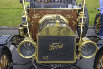 Details Ford T classic car from 1909, classic car meeting at the mills of, Skerries, County Dublin,