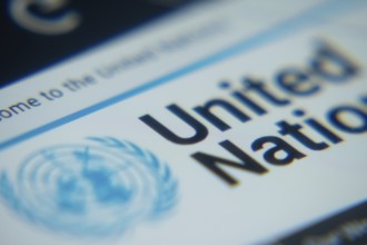 Dhaka, Bangladesh- 02 Dec 2025: A Close-up of a laptop screen is displaying the United Nations web