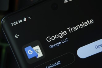 Dhaka, Bangladesh- 27 July 2025: Google Translate app from Google Playstore is displayed on a