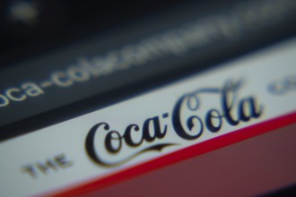 Dhaka, Bangladesh- 02 Dec 2025: A Close-up of a laptop screen is displaying the The Coca-Cola