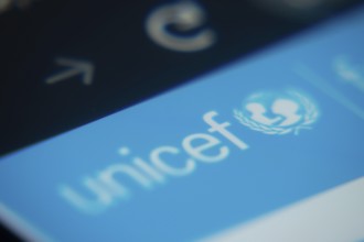 Dhaka, Bangladesh- 02 Dec 2025: A Close-up of a laptop screen is displaying the UNICEF web