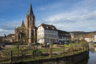 Gothic Church of St. Peter and Paul, Saints-Pierre-et-Paul, Wissembourg, Weissenburg, Alsace,