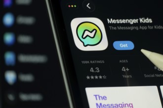 Dhaka, Bangladesh- 24 Oct 2025: A iPad screen displaying the Facebook Messenger kids app on App