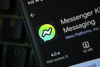 Dhaka, Bangladesh- 27 July 2025: Messenger kids app from Google Playstore is displayed on a