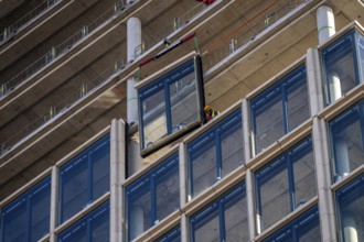 Construction site of the high-rise office building The Berlinian, in the vicinity of Alexanderplatz
