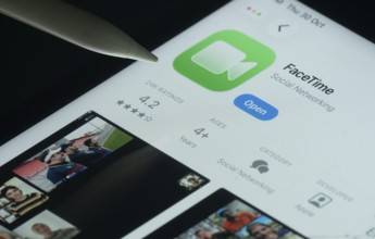 Dhaka, Bangladesh- 30 Oct 2025: Apple Facetime app on a iPad screen with a pen pointing at the