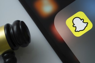 Dhaka, Bangladesh- 17 March 2025: A close up of an iPad screen displaying the Snapchat app