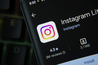 Dhaka, Bangladesh- 27 July 2025: Instagram Lite app from Google Playstore is displayed on a