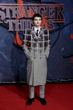 Finn Wolfhard at the Stranger Things fan event in Hangar 7 at Tempelhof Airport in Berlin on 18.11