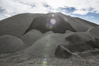 Gravel, gravel plant, gravel pit, near Breisach am Rhein, Breisgau, Baden-Württemberg, Germany