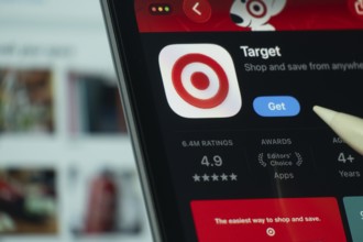 Dhaka, Bangladesh- 24 Oct 2025: A iPad screen displaying the Target app on App store