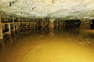 Old tunnel in the salt mine, Bex, Canton of Vaud, Switzerland