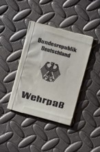 Official military passport, ID card for military service soldiers, military passport of the Federal