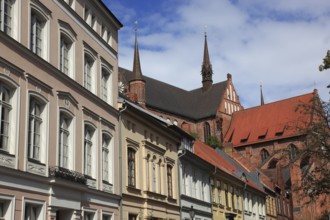 St. Mary's Church, also St. Mary's Church, center of the old town of Wismar, Northwest Mecklenburg