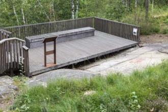 Historic rock carvings of Tanum, here at the Vitlycke site, figurative depiction from the Bronze