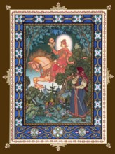 Illustration by Boris Wassiljewitsch Sworykin, Wassilissa or Vasilisa the Beautiful, a Russian