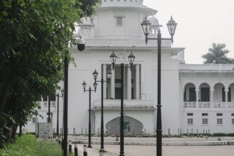 View of the Supreme Court of Bangladesh through Row of Black Lamp Posts in Dhaka- 16 Aug 2025
