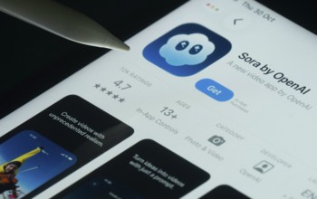 Dhaka, Bangladesh- 30 Oct 2025: Sora AI app on a iPad screen with a pen pointing at the install