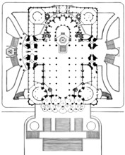 Floor plan of the Basílica i Temple Expiatori de la Sagrada Família, known as Sagrada Família,