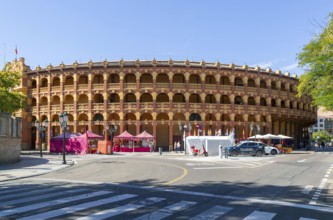 Plaza de Toros de la Misericordia historic bullring building, city of Zaragoza, Aragon, Spain