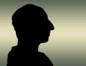 Silhouette of James Hutton, 1726 – 1797, Scottish geologist, agriculturalist, chemical