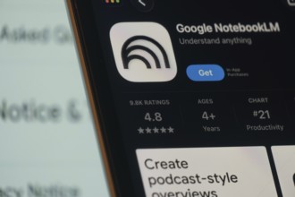 Dhaka, Bangladesh- 24 Oct 2025: A iPad screen displaying the Google NotebookLM app on App store