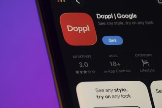 Dhaka, Bangladesh- 24 Oct 2025: A iPad screen displaying the Doppl Google app on App store