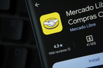 Dhaka, Bangladesh- 27 July 2025: Mercado Libre app from Google Playstore is displayed on a