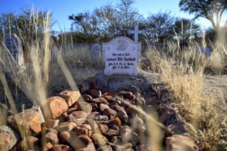 Graves at the German military cemetery at Waterberg, Otjozondjupa region, Namibia