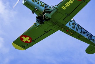 A Pilatus P-2 of Pilatus Flugzeugwerke AG with the registration D-EPII during a flight