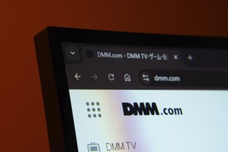 Dhaka, Bangladesh- 03 Oct 2025: Close-up of a computer screen displaying the Dmm.com web interface